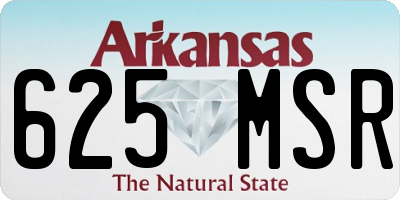 AR license plate 625MSR