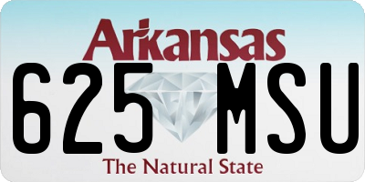 AR license plate 625MSU