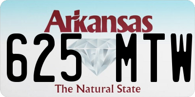 AR license plate 625MTW