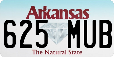 AR license plate 625MUB
