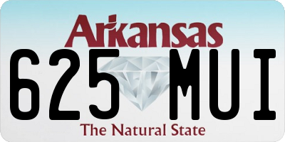 AR license plate 625MUI