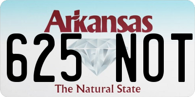 AR license plate 625NOT