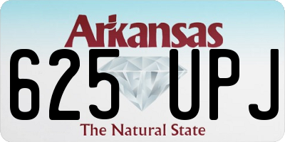 AR license plate 625UPJ