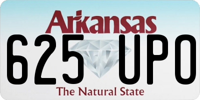 AR license plate 625UPO