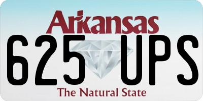 AR license plate 625UPS