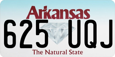 AR license plate 625UQJ