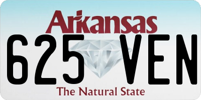 AR license plate 625VEN
