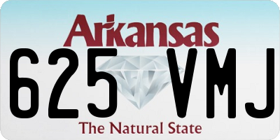 AR license plate 625VMJ
