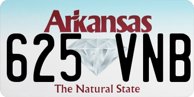 AR license plate 625VNB