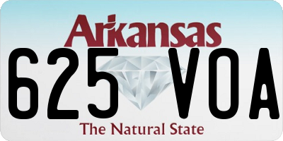 AR license plate 625VOA