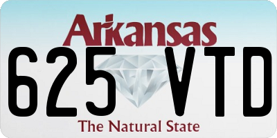 AR license plate 625VTD