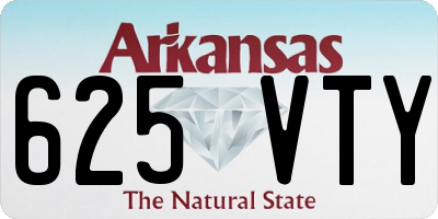 AR license plate 625VTY
