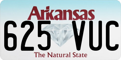 AR license plate 625VUC