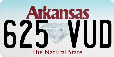 AR license plate 625VUD