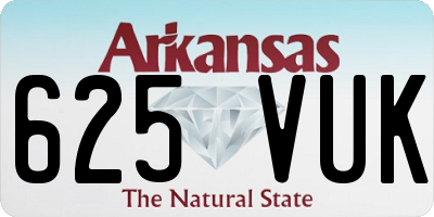 AR license plate 625VUK