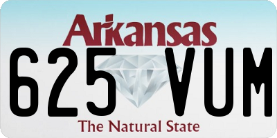 AR license plate 625VUM