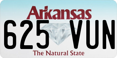 AR license plate 625VUN