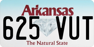 AR license plate 625VUT