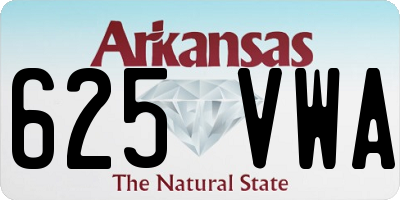 AR license plate 625VWA