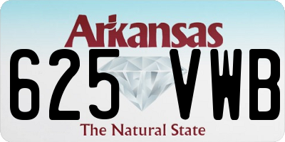 AR license plate 625VWB