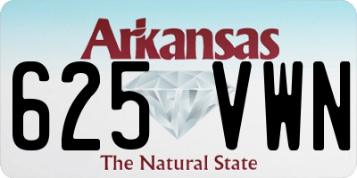 AR license plate 625VWN