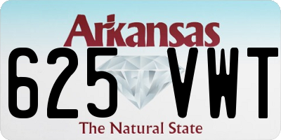 AR license plate 625VWT