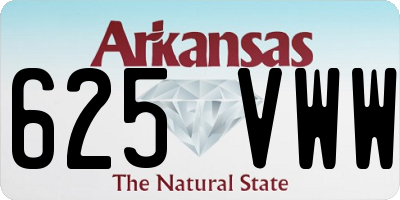 AR license plate 625VWW