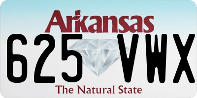 AR license plate 625VWX