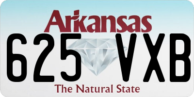 AR license plate 625VXB