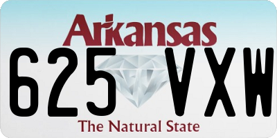 AR license plate 625VXW