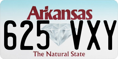 AR license plate 625VXY