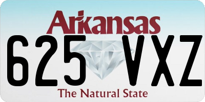 AR license plate 625VXZ