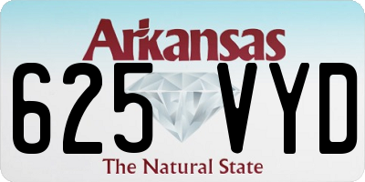 AR license plate 625VYD