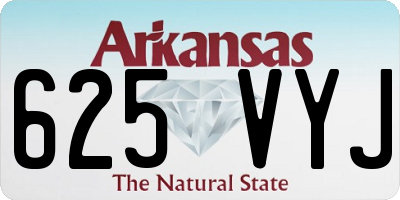 AR license plate 625VYJ
