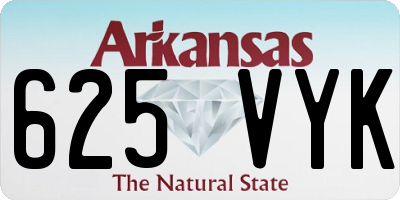 AR license plate 625VYK