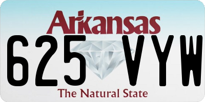 AR license plate 625VYW