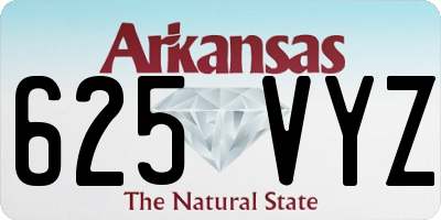 AR license plate 625VYZ