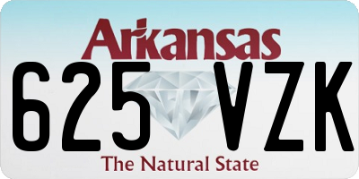 AR license plate 625VZK