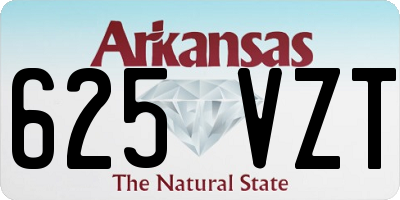 AR license plate 625VZT