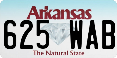 AR license plate 625WAB