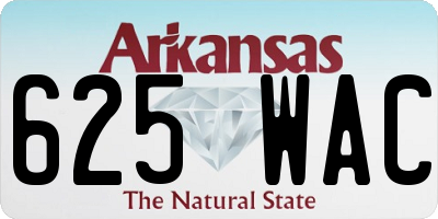 AR license plate 625WAC