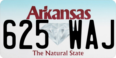 AR license plate 625WAJ