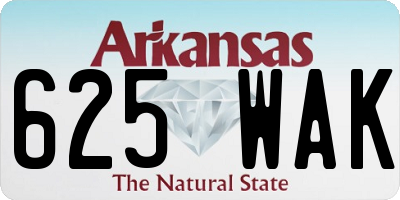 AR license plate 625WAK