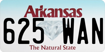 AR license plate 625WAN