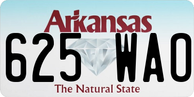 AR license plate 625WAO