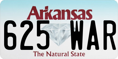 AR license plate 625WAR