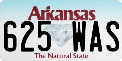 AR license plate 625WAS