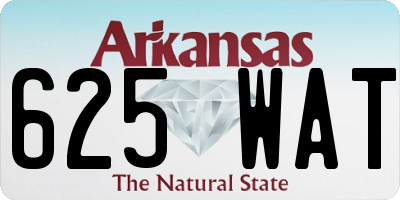AR license plate 625WAT