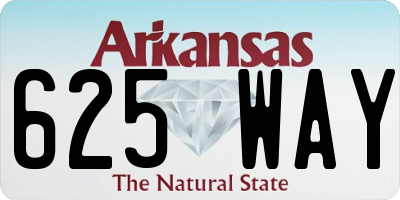 AR license plate 625WAY