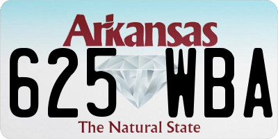 AR license plate 625WBA